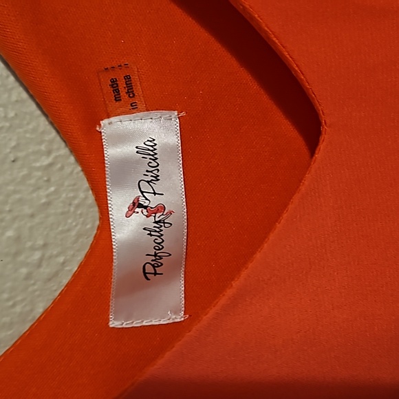 Perfectly Priscilla Dress, size 1xl, 100% polyester, color  Coral - Picture 5 of 5